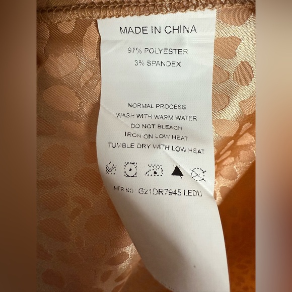 Glamaker Satin Leopard Cowl Neck Slip Dress - Picture 4 of 4